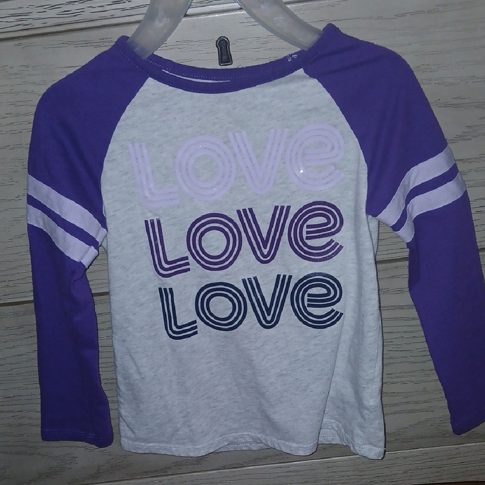 Garanimals Purple and White Love Long Sleeve Tee